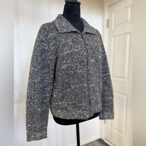 Pronto Gold Wool Blend Zip Sweater - Picture 2 of 7